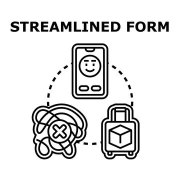 Streamlining form process for efficiency and user satisfaction Stock Illustration