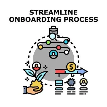 Streamlining onboarding process for new employee growth Stock Illustration