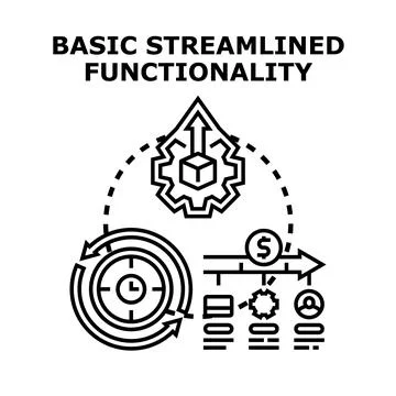 Streamlining process to achieve efficient business functionality 库存插图