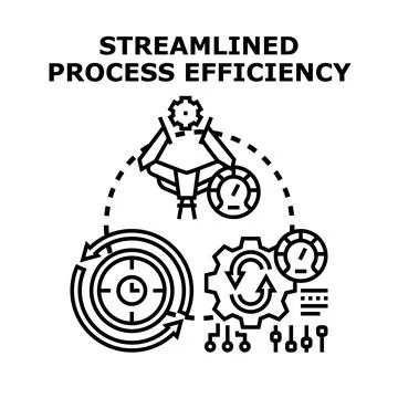 Streamlining process efficiency with automation technology concept Stock Illustration