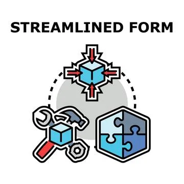 Streamlining process optimization forming a complete solution Illustrazione stock