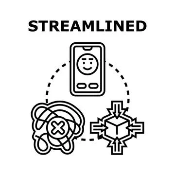 Streamlining process optimizing business and project development 스톡 일러스트
