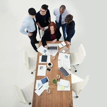 Streamlining processes with the help of technology. group of businesspeople Stock Photos
