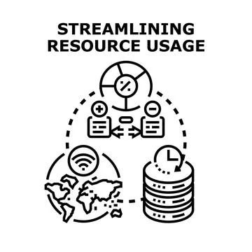 Streamlining resource usage for global efficiency and optimization 库存插图
