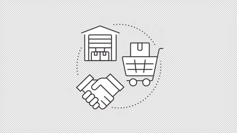 Streamlining retail supply chains animated line concept icon set Stock Footage 345259730