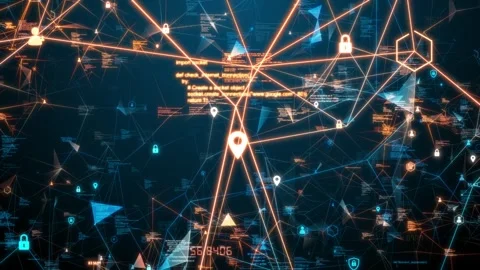 Streamlining Transactions of Smart Contracts using blockchain technology  Stock Footage 245325392