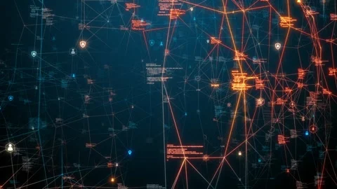 Streamlining Transactions of Smart Contracts using blockchain technology  Stock Footage 245325735