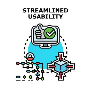 Streamlining user experience for digital usability Stock Illustration