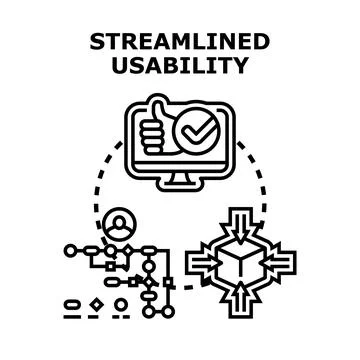 Streamlining user experience for digital usability Stock Illustration
