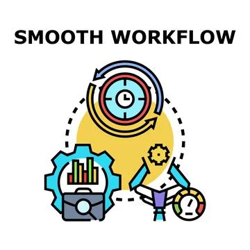Streamlining workflow and business optimization concept Stockillustratie