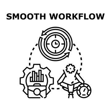 Streamlining workflow and business optimization concept Stock Illustration