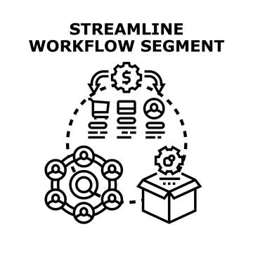 Streamlining workflow operations and business processes イラスト素材