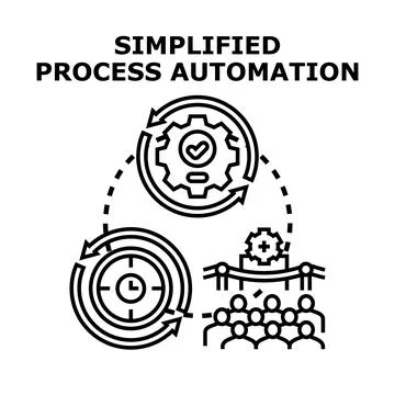 Streamlining workflow process automation and optimization concept イラスト素材