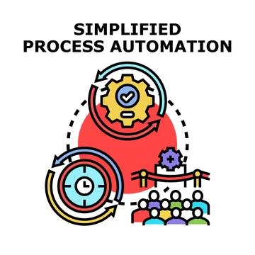Streamlining workflow process automation and optimization concept Stock Illustration