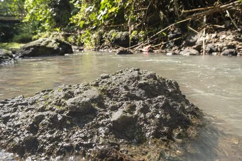 Streams And Rocks Background Suitable For Product Display Templates. Stock Photos