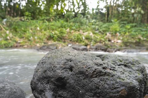 Streams And Rocks Background Suitable For Product Display Templates. Stock Photos