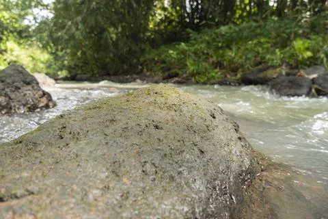 Streams And Rocks Background Suitable For Product Display Templates. Stock Photos