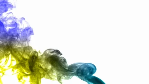 Streams of bright colored steam or smoke on a light background Stock Footage 105754754