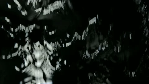 Streams of clean water flowing down the glass close-up. Jets of rain fall on the Stock Footage 142073961