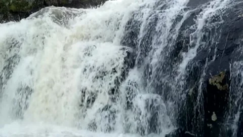 Streams of falling waterfall water Stock Footage 140089960
