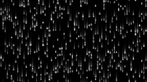 Streams of letters - matrix effect Stock Footage 102619627