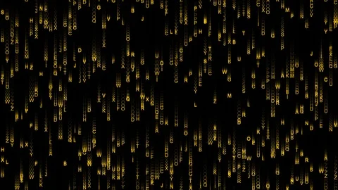 Streams of letters - matrix effect Stock Footage 102620183