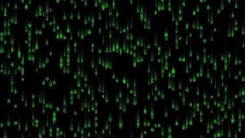 Streams of letters - matrix effect Stock Footage 102620515