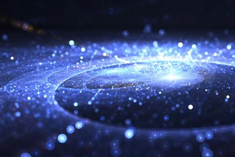 Streams of light abstract fractal pattern Stock Illustration