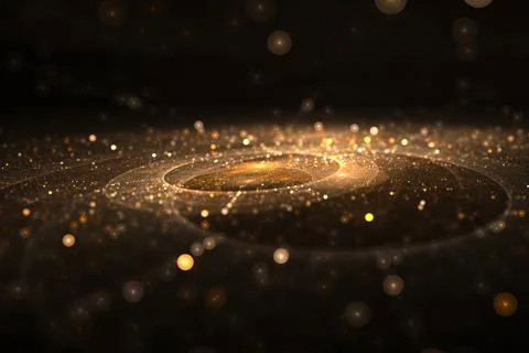 Streams of light abstract fractal pattern Stock Illustration