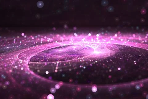 Streams of light abstract fractal pattern Stock Illustration