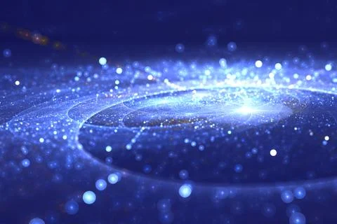 Streams of light abstract fractal pattern Stock Illustration