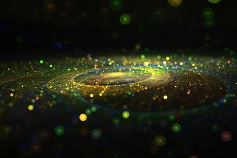 Streams of light abstract fractal pattern Stock Illustration