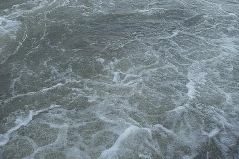 The streams make the bubbles look beautiful, Bubbles on the water, Surface .. Stock Photos