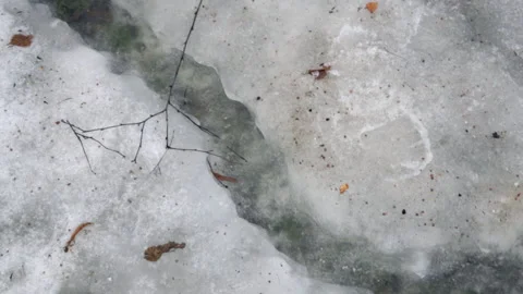 Streams of melt water Stockbeeldmateriaal 236781362