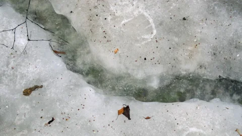 Streams of melt water Stock Footage 236781776