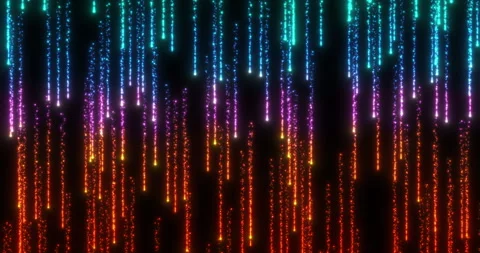 Streams of sinking sparkling colored particles Stock Footage 305592032