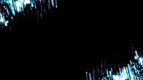 The streams sip to the center of the screen. Digital comets. Business Stock Footage 89572172