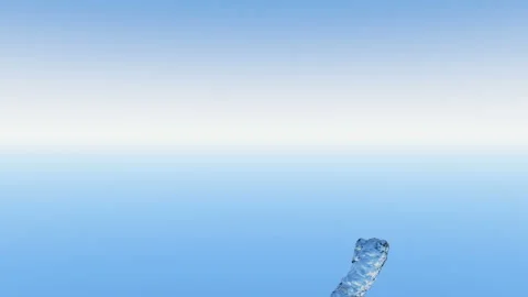Streams of water are thrown from below and they collide with each other forming Stock Footage 123023019