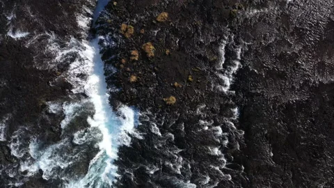 Streams Of Water Flowing Down A Blue River Stock Footage 231242389