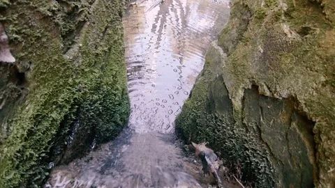 Stream's waterfall from above  Stock Footage 103473190