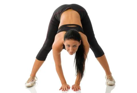 Strecthing girl Stock Photos