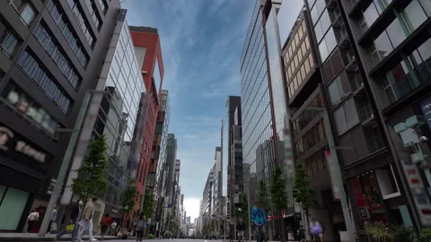 The Stree of "GINZA"   in Tokyo Stock Footage 241207428