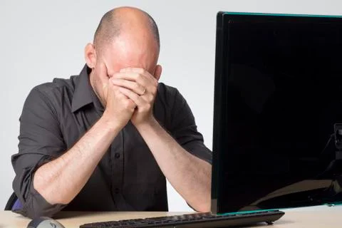 Streesed office worker Stock Photos