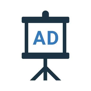 Street, ad icon. Simple editable vector illustration. Stock Illustration