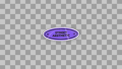 Street Aesthetic Badge Sticker Stock After Effects