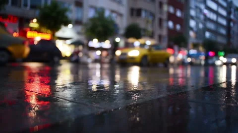 Street After Rain Stock Footage 61938246