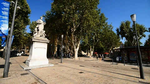 Street of the Aix en Provence, Provence, France, Europe. Video stock 111064341