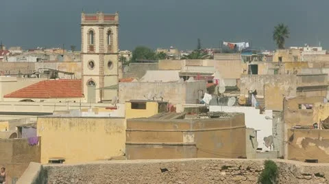 Street and the people in Morocco 2 Stock Footage