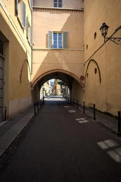 Street with an arch Stock Photos