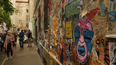 Street art on building in Berlin, Germany. Stock Footage 117368564